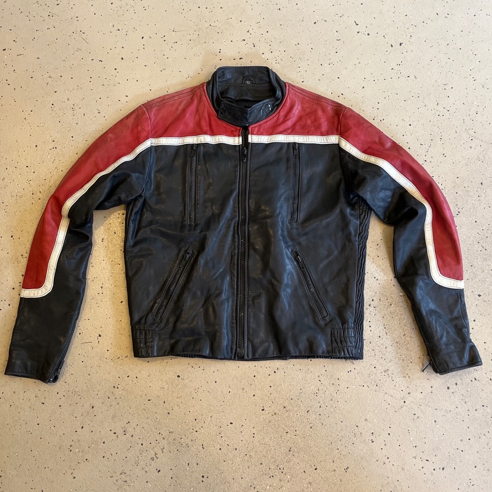 Steinmark leather zippered jacket with pockets Size 36